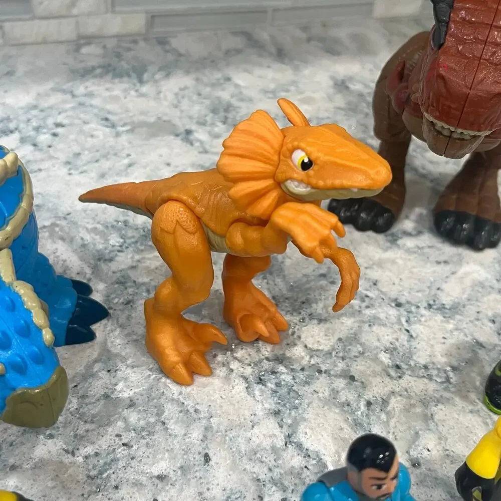 Fisher Price Imaginext Jurassic World Ankylosaurus Raptor Dino Riders Figures